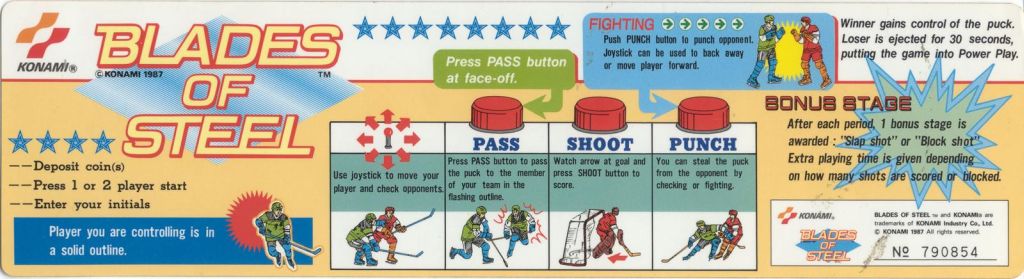 Blades of Steel Instruction Card